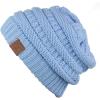 imageCC Trendy Warm Chunky Soft Stretch Cable Knit BeaniePale Blue