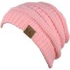 imageCC Trendy Warm Chunky Soft Stretch Cable Knit BeaniePale Pink
