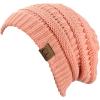 imageCC Trendy Warm Chunky Soft Stretch Cable Knit BeaniePeach