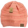 imageCC Trendy Warm Chunky Soft Stretch Cable Knit BeaniePeach