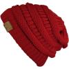 imageCC Trendy Warm Chunky Soft Stretch Cable Knit BeanieRed