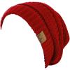 imageCC Trendy Warm Chunky Soft Stretch Cable Knit BeanieRed