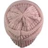 imageCC Trendy Warm Chunky Soft Stretch Cable Knit BeanieRose Metallic