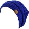 imageCC Trendy Warm Chunky Soft Stretch Cable Knit BeanieRoyal