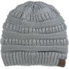 imageCC Trendy Warm Chunky Soft Stretch Cable Knit BeanieSilver