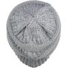 imageCC Trendy Warm Chunky Soft Stretch Cable Knit BeanieSilver