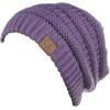imageCC Trendy Warm Chunky Soft Stretch Cable Knit BeanieViolet