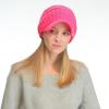 imageCC Trendy Warm Oversized Chunky Soft Oversized Ribbed Slouchy Knit Hat with Visor BrimCandy Pink