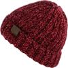 imageCC Unisex Chenille Soft Warm Stretchy Thick Cuffed Knit Beanie Cap HatBurgundy