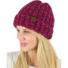 imageCC Unisex Chenille Soft Warm Stretchy Thick Cuffed Knit Beanie Cap HatHot Pink
