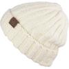 imageCC Unisex Chenille Soft Warm Stretchy Thick Cuffed Knit Beanie Cap HatIvory