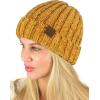 imageCC Unisex Chenille Soft Warm Stretchy Thick Cuffed Knit Beanie Cap HatMustard