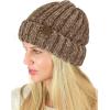 imageCC Unisex Chenille Soft Warm Stretchy Thick Cuffed Knit Beanie Cap HatTaupe