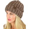 imageCC Unisex Chenille Soft Warm Stretchy Thick Cuffed Knit Beanie Cap HatTaupe