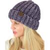 imageCC Unisex Chenille Soft Warm Stretchy Thick Cuffed Knit Beanie Cap HatViolet
