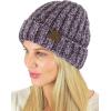 imageCC Unisex Chenille Soft Warm Stretchy Thick Cuffed Knit Beanie Cap HatViolet