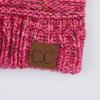 imageCC Unisex Ribbed Confetti Knit Beanie HAT33Bubble Gum Pink Pom