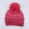 imageCC Unisex Ribbed Confetti Knit Beanie HAT33Bubble Gum Pink Pom
