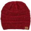 imageCC Unisex Ribbed Confetti Knit Beanie HAT33Burgundy