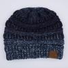 imageCC Unisex Ribbed Confetti Knit Beanie HAT33Navy Ombre