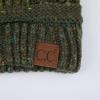 imageCC Unisex Ribbed Confetti Knit Beanie HAT33Olive Pom