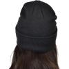 imageCC Unisex Soft Warm Acrylic Knit Cuffed Recycled Yarn BeanieBlack