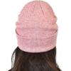 imageCC Unisex Soft Warm Acrylic Knit Cuffed Recycled Yarn BeanieHeather Bubble Berry