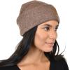 imageCC Unisex Soft Warm Acrylic Knit Cuffed Recycled Yarn BeanieHeather Cacao