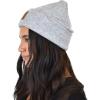 imageCC Unisex Soft Warm Acrylic Knit Cuffed Recycled Yarn BeanieHeather Lt Melangie