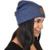 imageCC Unisex Soft Warm Acrylic Knit Cuffed Recycled Yarn BeanieHeather Navy