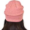 imageCC Unisex Soft Warm Acrylic Knit Cuffed Recycled Yarn BeanieHeather Strawberry