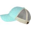 imageCC Unisex Tie Dye Pattern Front Panel Adjustable Mesh Trucker Baseball CapBaby Blue
