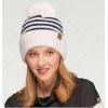imageCC Unisex Warm Soft Knit Pom Beanie HatStriped Black