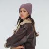 imageCC Unisex Winter Thick Knit Plain Cuff Skull Cap Beanie HatViolet