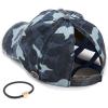 imageCC Washed Denim CrissCross Ponytail Cap Epoxy Button for face mask Face Mask not Included BT799Blue Camo