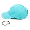 imageCC Washed Denim CrissCross Ponytail Cap Epoxy Button for face mask Face Mask not Included BT799Mint