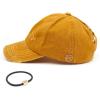 imageCC Washed Denim CrissCross Ponytail Cap Epoxy Button for face mask Face Mask not Included BT799Mustard
