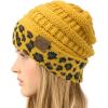 imageCC Winter Fall Trendy Chunky Stretchy Cable Knit Beanie HatLeopard Mustard
