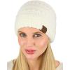 imageCC Womens Chenille Soft Warm Thick Knit Beanie Cap HatIvory