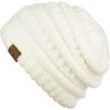 imageCC Womens Chenille Soft Warm Thick Knit Beanie Cap HatIvory