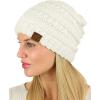 imageCC Womens Chenille Soft Warm Thick Knit Beanie Cap HatIvory