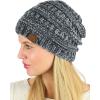 imageCC Womens Chenille Soft Warm Thick Knit Beanie Cap HatLight Mel Grey