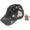 imageCC Womens Distressed Denim Trucker Hat with Ponytail Opening  Messy Bun Friendly Baseball Cap with Mesh BackBlackamazon