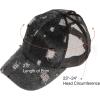 imageCC Womens Distressed Denim Trucker Hat with Ponytail Opening  Messy Bun Friendly Baseball Cap with Mesh BackBlackamazon