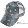 imageCC Womens Distressed Denim Trucker Hat with Ponytail Opening  Messy Bun Friendly Baseball Cap with Mesh BackLt Denim