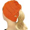 imageCC Beanie for Women Winter Hats Ponytail Hole Criss Cross Hat Messy Bun High Ponytail Knit CapToffee