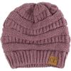 imageCC Classic Winter Fall Trendy Chunky Stretchy Cable Knit Beanie HatSolid Violet