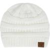 imageCC Classic Winter Fall Trendy Chunky Stretchy Cable Knit Beanie HatSolid White