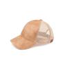 imageCC Everyday Mesh Trucker Faux Leather Plain Blank Baseball Cap Hat Solid Camel