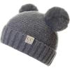 imageCC Exclusives Children Kid Double Pompom Knitted Beanie for Kids Ages 25 KID23KID24KIDS2055Lt Mel Greykids27